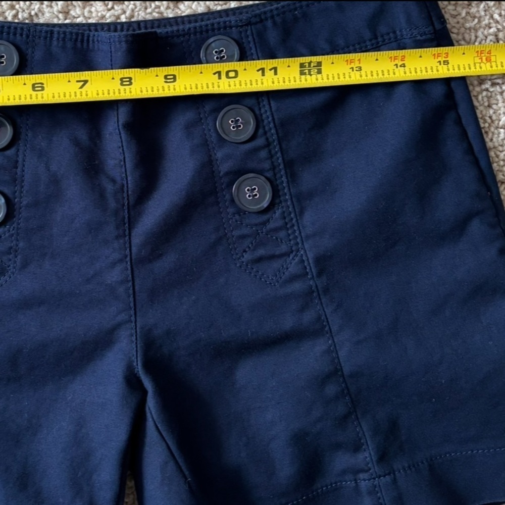 The Limited Women’s Dark Blue High Waisted Sailor Shorts with Button Accents - Picture 6 of 7